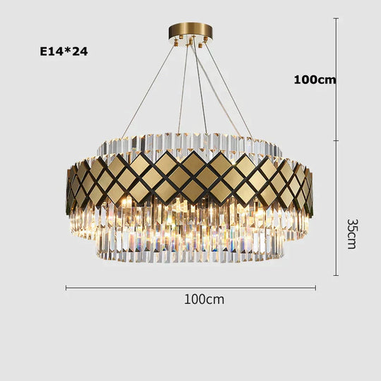 Neva 2 - Designer Alloy and Crystal LED Chandelier For Dinning Room Living room