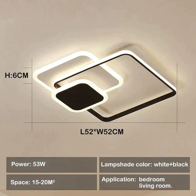 New LED Ceiling Lights Living Room Bedroom Round Square Lighting Fixtures Dimmable Modern Dome Lamps Dero Lamparas De Techo