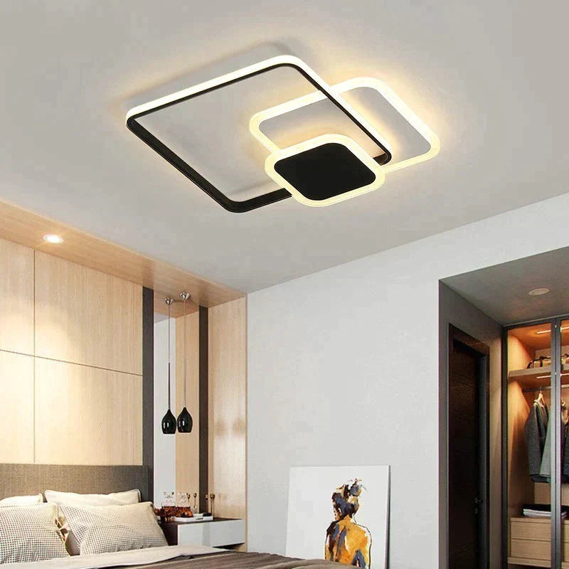 New LED Ceiling Lights Living Room Bedroom Round Square Lighting Fixtures Dimmable Modern Dome Lamps Dero Lamparas De Techo