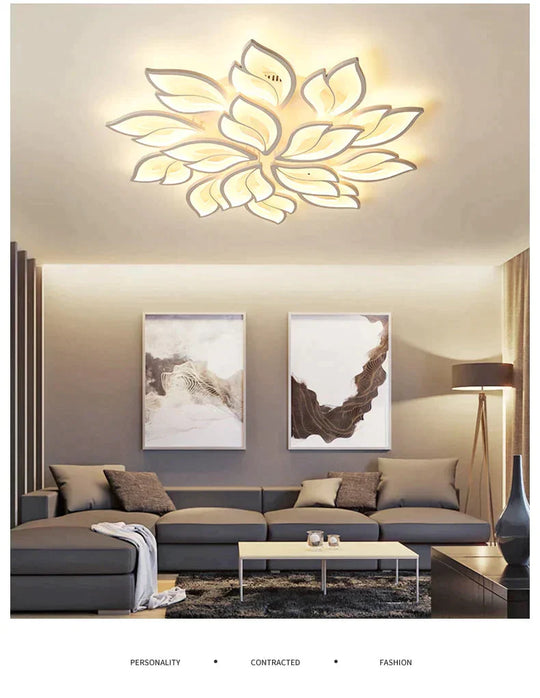 New LEDs Chandelier Modern Flowers For Living Room Bedroom Remote Control/APP Support Home Design Lighting Fixtures