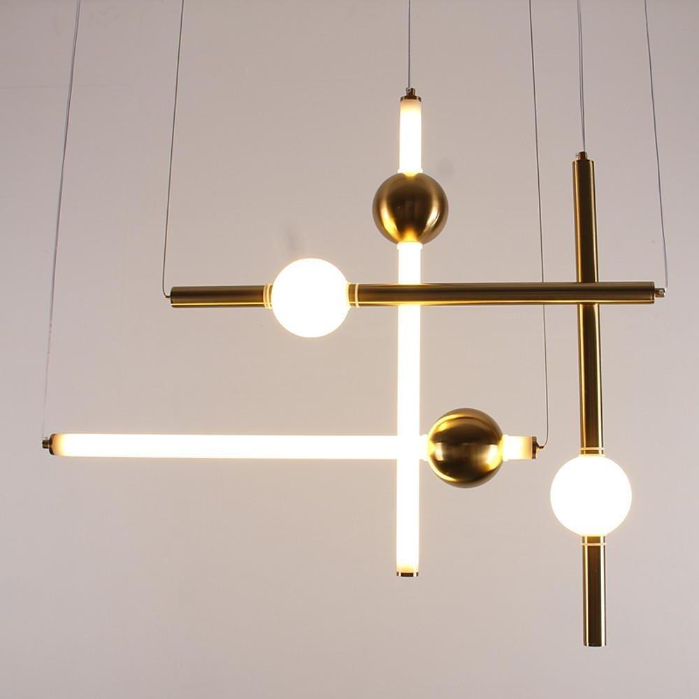1-Light Metal Glass Minimalist LED Pendant Light