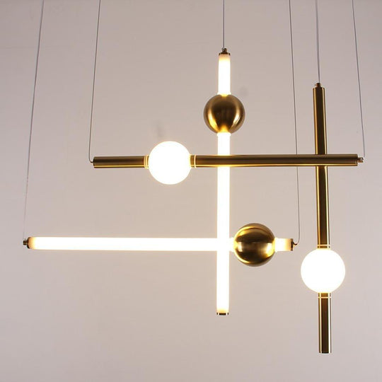 1-Light Metal Glass Minimalist LED Pendant Light