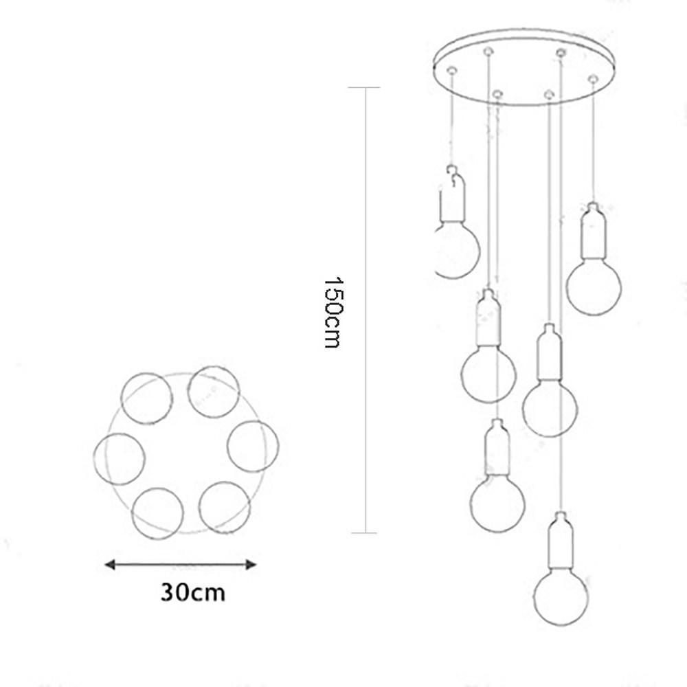 Acrylic Bubble Globe LED Modern Pendant Light Hanging Lamp Island Light