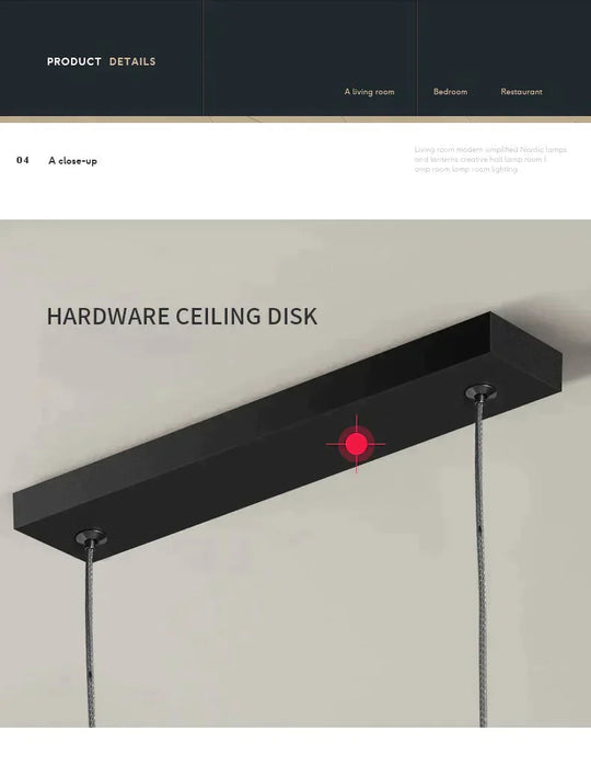 Nora - Linear LED Ceiling Chandelier