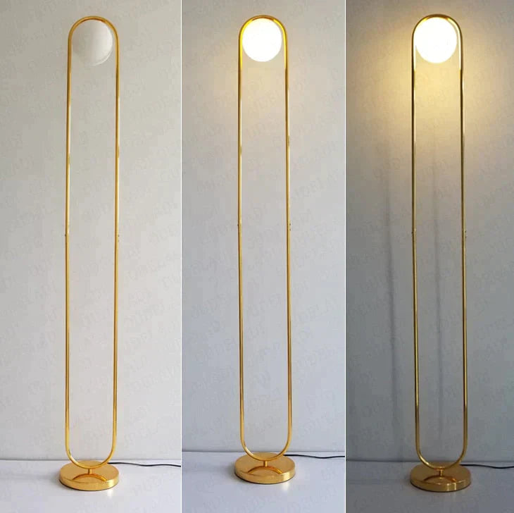 Nordic Art Deco Golden Body Table Lamp Metal Base Plate Modern Minimalist Frosted Glass Led Desk Lamp For Study/Bed Room