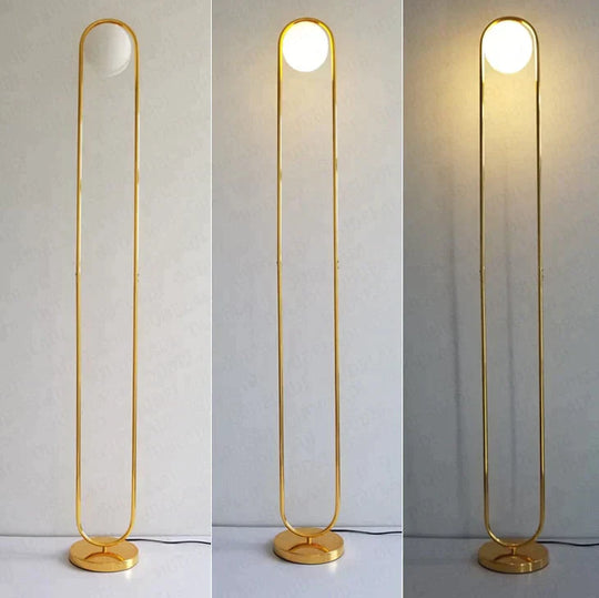 Nordic Art Deco Golden Body Table Lamp Metal Base Plate Modern Minimalist Frosted Glass Led Desk Lamp For Study/Bed Room