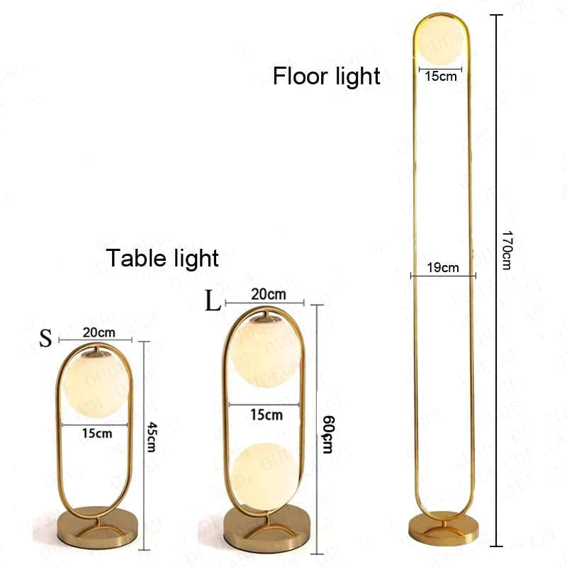 Nordic Art Deco Golden Body Table Lamp Metal Base Plate Modern Minimalist Frosted Glass Led Desk Lamp For Study/Bed Room