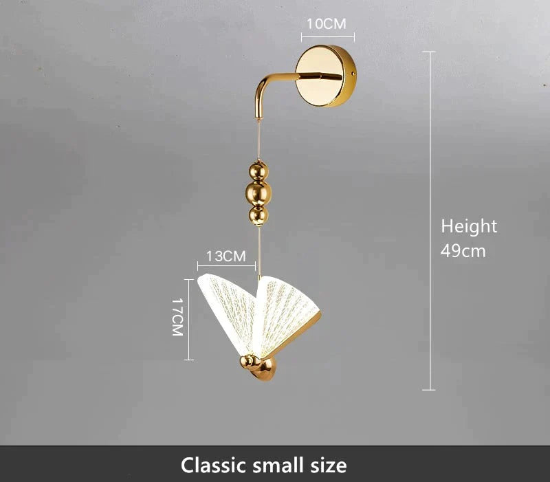 Nordic Butterfly Led Wall Light for Bedroom