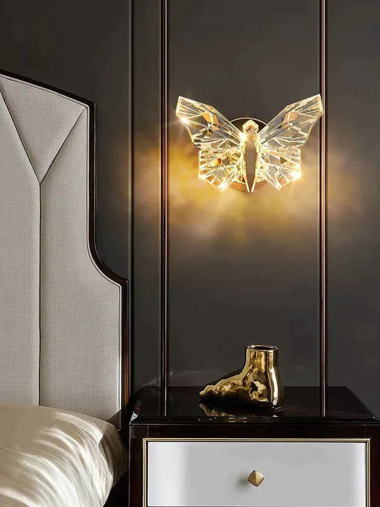 Nordic Creative Luxury Butterfly wall lamp for Bedroom Living Room Lighting