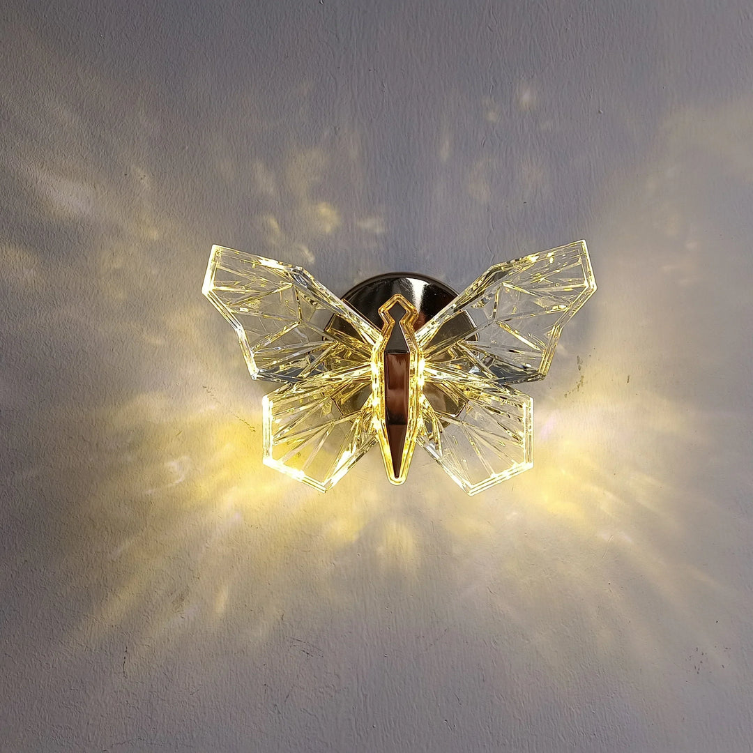 Nordic Creative Luxury Butterfly wall lamp for Bedroom Living Room Lighting