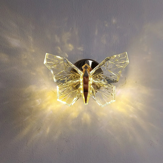Nordic Creative Luxury Butterfly wall lamp for Bedroom Living Room Lighting