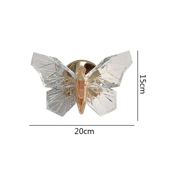 Nordic Creative Luxury Butterfly wall lamp for Bedroom Living Room Lighting