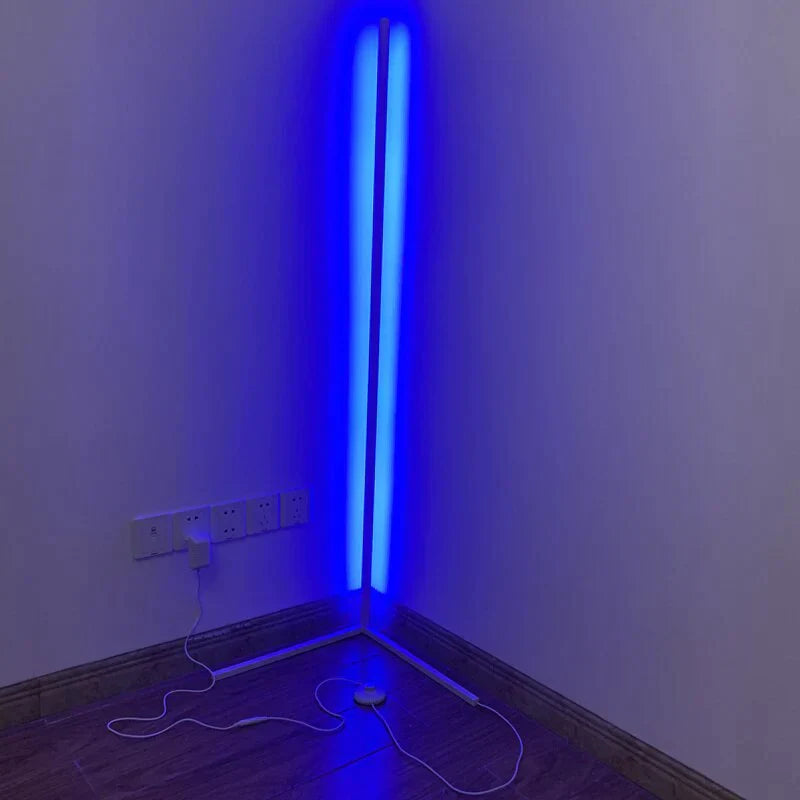 Nordic LED Floor Lamp RGB Corner LED Right Angle Floor Lights Coloful Bedroom lamp Lighting Remote Control Corner Standing Lamp
