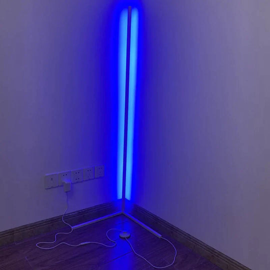 Nordic LED Floor Lamp RGB Corner LED Right Angle Floor Lights Coloful Bedroom lamp Lighting Remote Control Corner Standing Lamp
