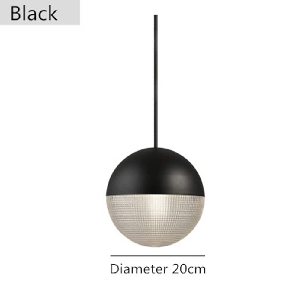 Round Ball Electroplated Glass Metal LED Pendant Light