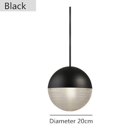 Round Ball Electroplated Glass Metal LED Pendant Light