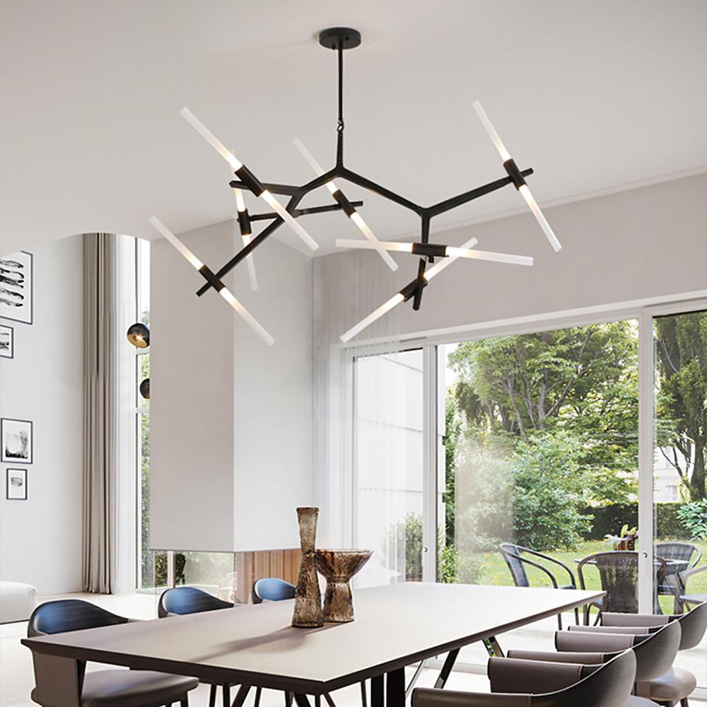 Industrial Drone-Shaped Brass Sputnik Chandelier – 14-Light LED