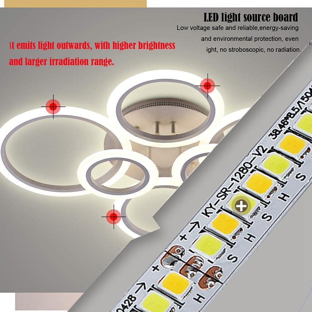 Circles Aluminum Acrylic Flush Mount LED Ceiling Light