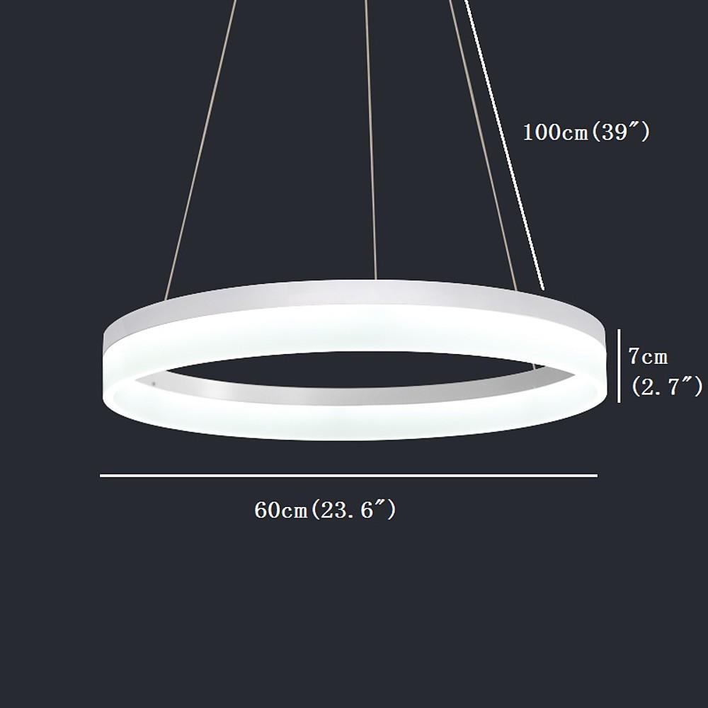 Thick Circle Modern Acrylic LED Pendant Light for Kitchen and Dining Room