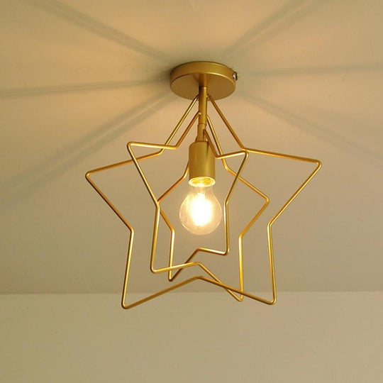 Multiple Metal Star LED Modern Pendant Lighting