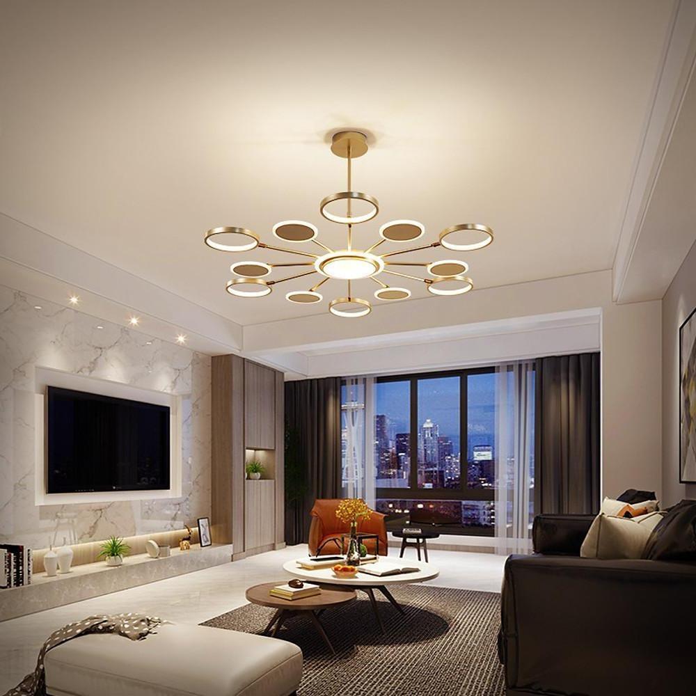 Multi-Circle Acrylic Aluminum LED Pendant Chandelier