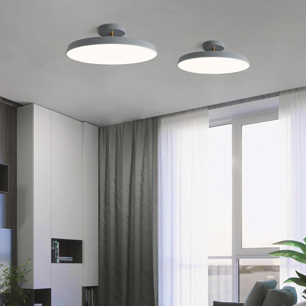 Adjustable Circular LED Nordic Ceiling Light Semi-Flush Mount Lighting