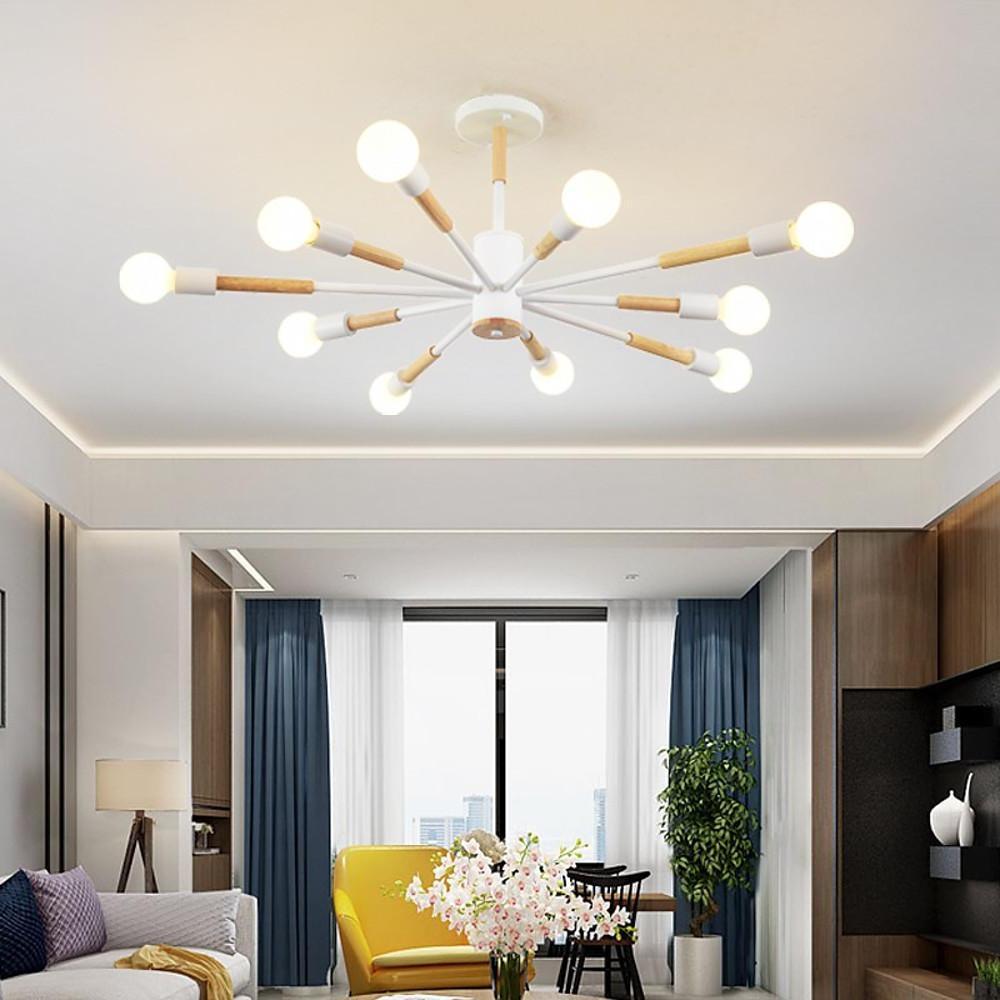 10 Light LED Nordic Style Flush Mount Ceiling Light Chandelier