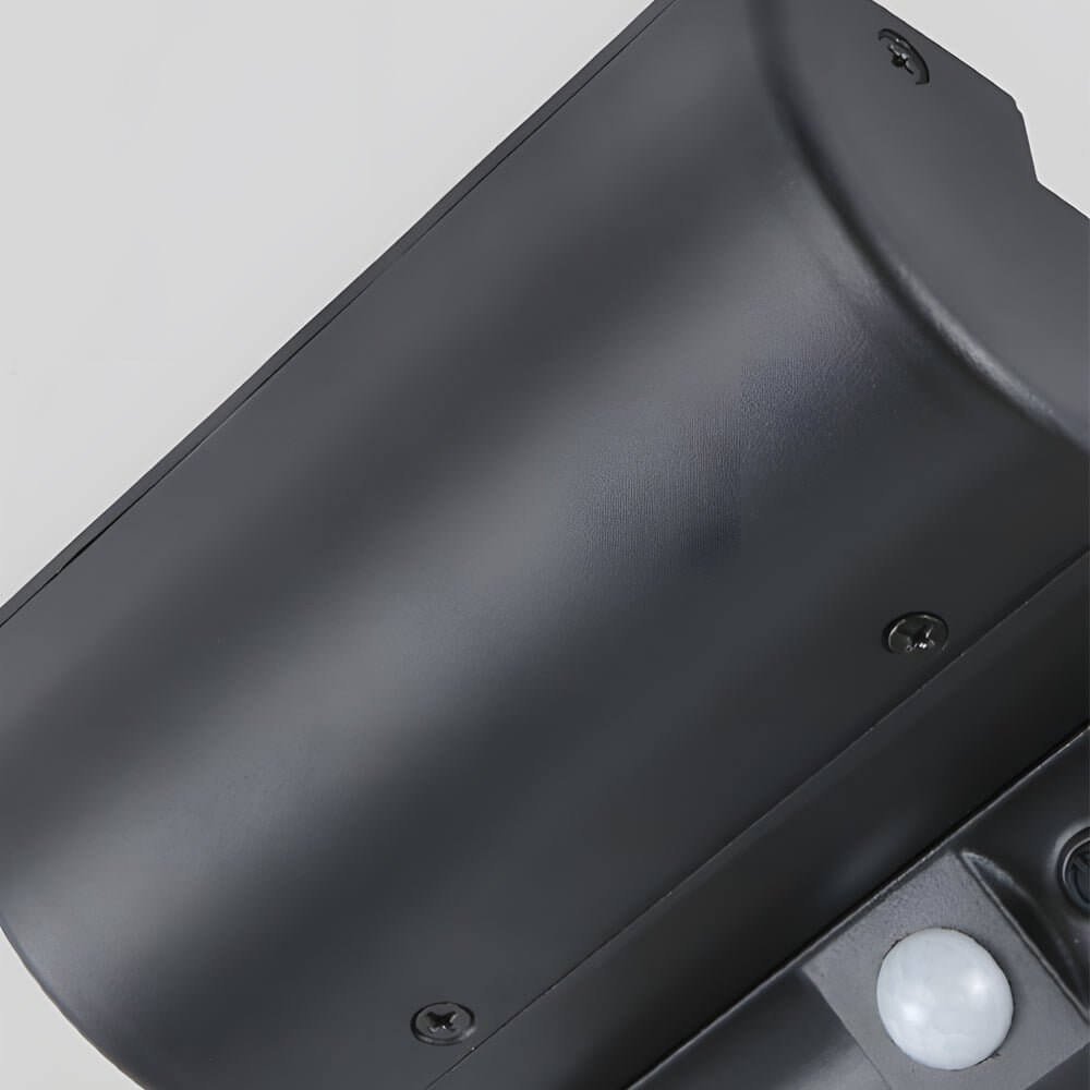 Outdoor Black LED Solar Wall Light