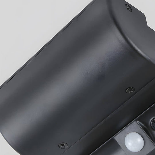 Outdoor Black LED Solar Wall Light