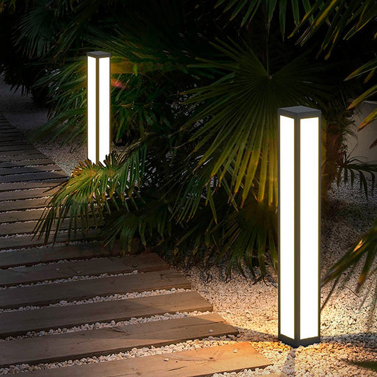 Outdoor Bollard Light Waterproof Garden Solar LED Landscape Lighting