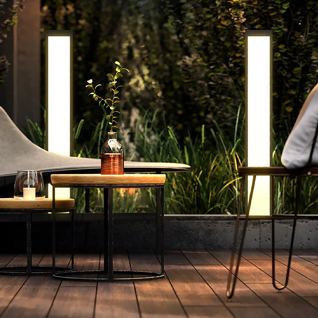 Outdoor Bollard Light Waterproof Garden Solar LED Landscape Lighting