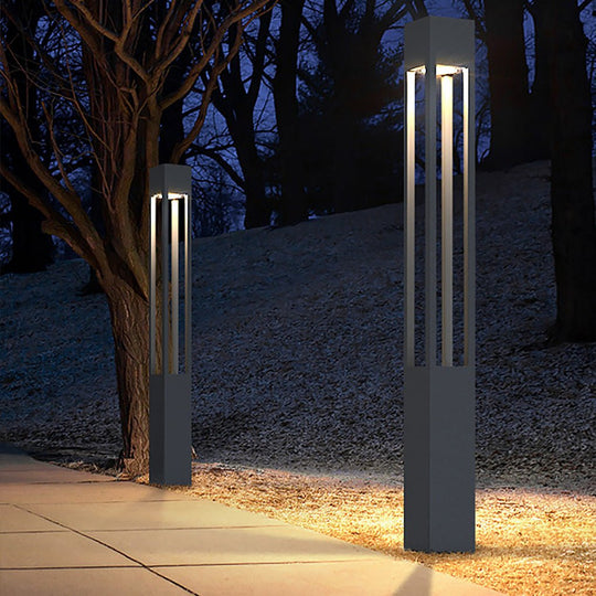 Outdoor Bollard Light Waterproof Garden Solar LED Landscape Lighting