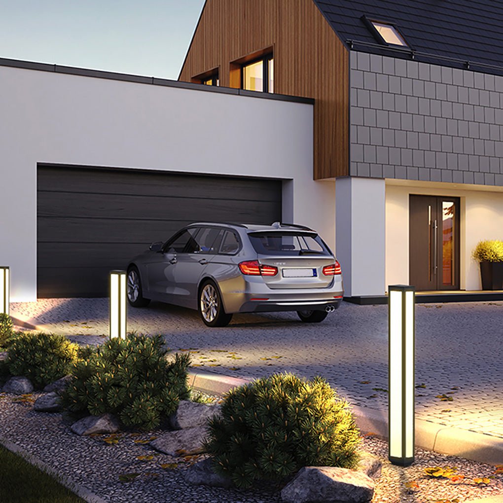 Outdoor Bollard Light Waterproof Garden Solar LED Landscape Lighting