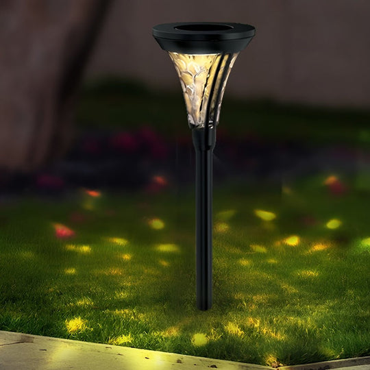 Outdoor Solar LED Post Light with Water Glass Lens