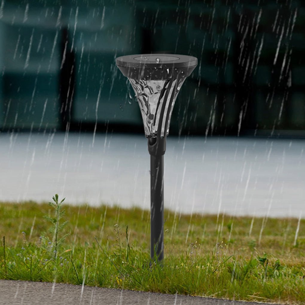 Outdoor Solar LED Post Light with Water Glass Lens