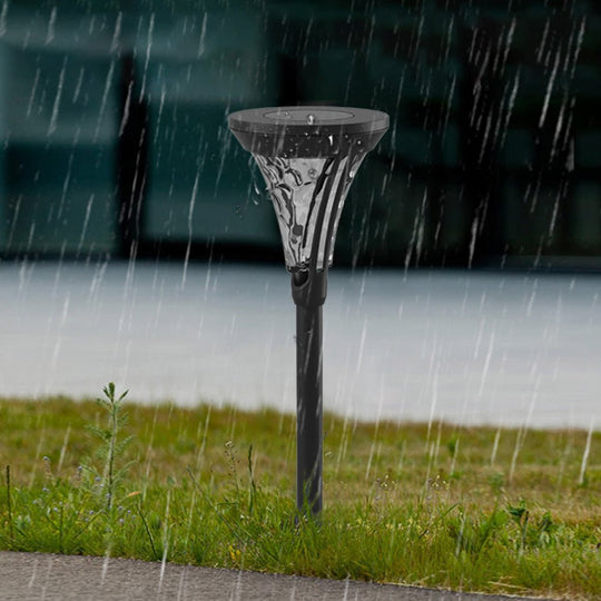 Outdoor Solar LED Post Light with Water Glass Lens