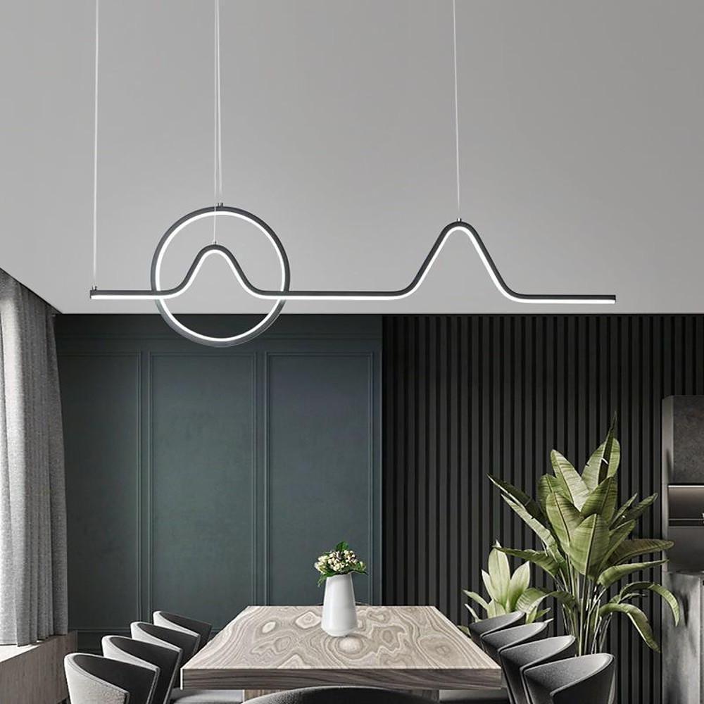 Minimalist Waves & Circles Design Modern LED Pendant Light