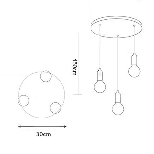 Acrylic Bubble Globe LED Modern Pendant Light Hanging Lamp Island Light