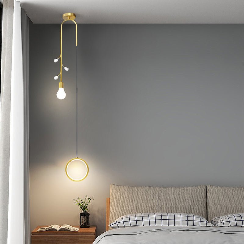 Personality Creative Crystal Branches Three Step Dimming Modern Pendant Light