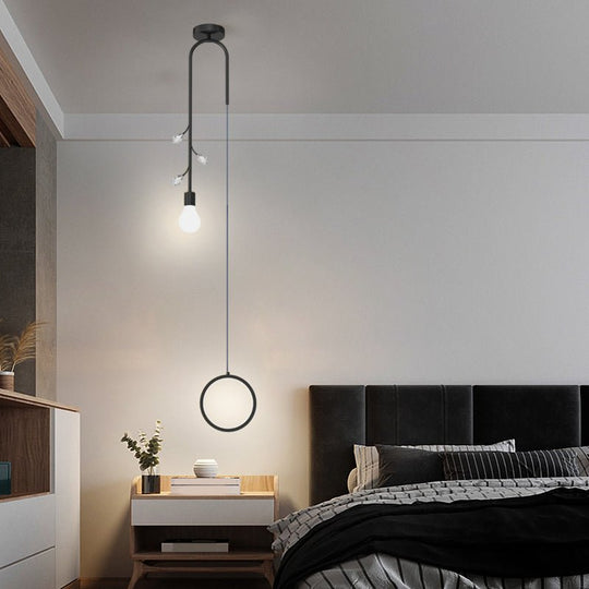 Personality Creative Crystal Branches Three Step Dimming Modern Pendant Light