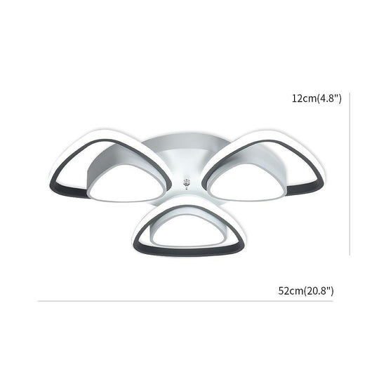 Unique Geometric LED Metal Flush Mount Ceiling Light