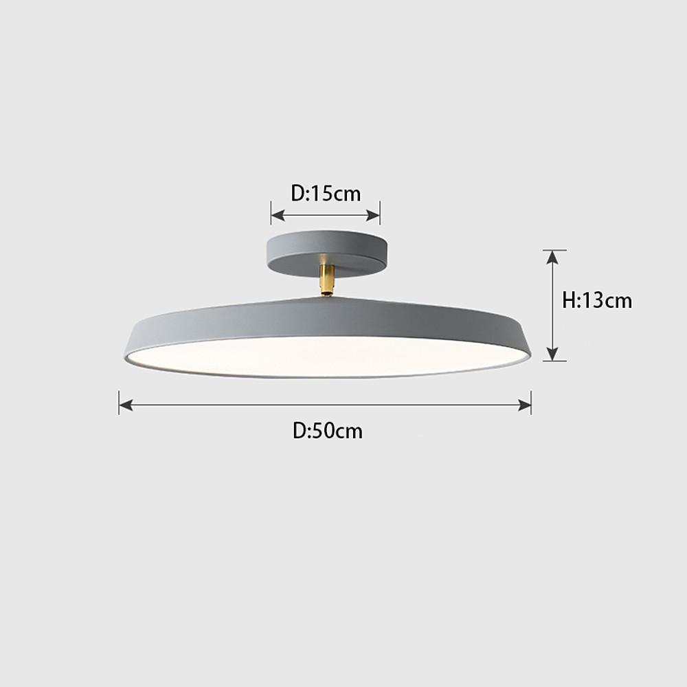 Adjustable Circular LED Nordic Ceiling Light Semi-Flush Mount Lighting