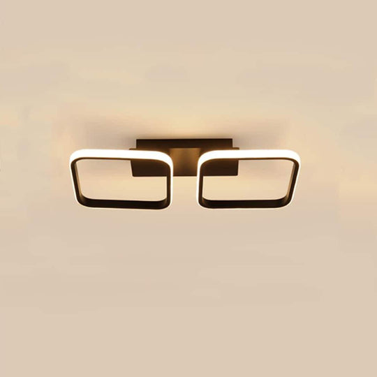 2 Square Acrylic LED Flush Mount Ceiling Light – Corridors