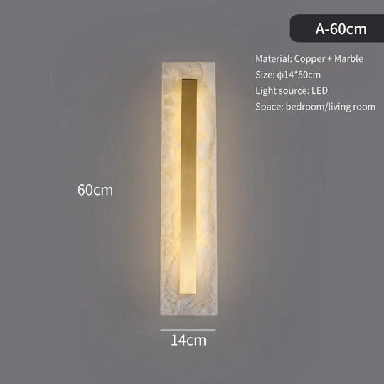 Postmodern Luxury Copper Marble Wall Lamp in Gold shade For Living Room Restaurant Bedroom Indoor Wall Lamp