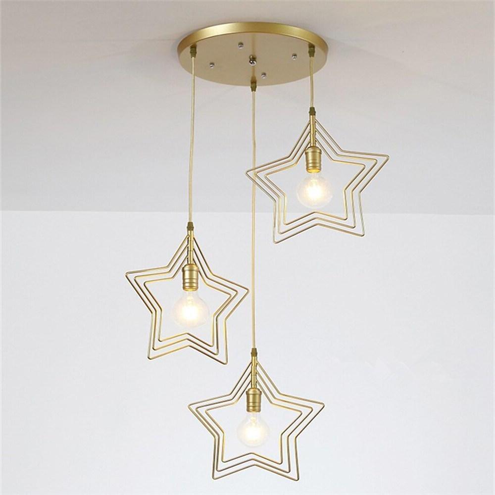 Multi Star Shaped Modern Metal Pendant Lighting