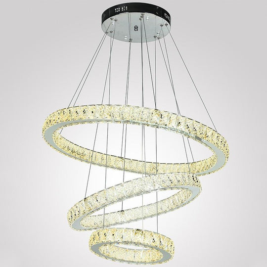 Geometrical Design Circle LED Crystal Chandelier
