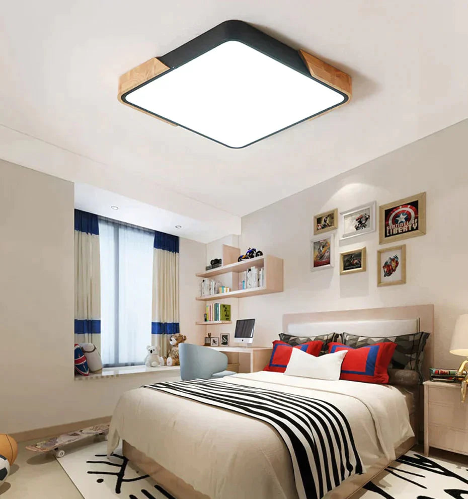 Ultra-thin LED 5cm Ceiling Light Modern Ceiling Lamp Surface Mount Flush Panel Remote Control Light for Restaurant Foyer Bedroom