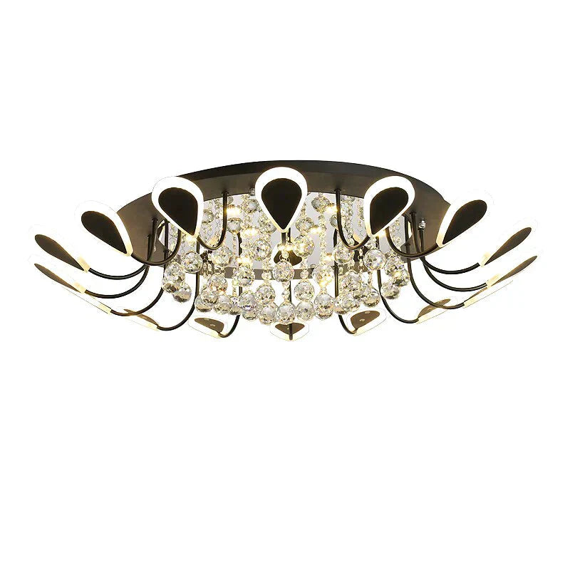 Crystal Modern Led Ceiling Lighst For Living Room Bedroom Study Room White/Black Color Ceiling Lamp Led Plafond