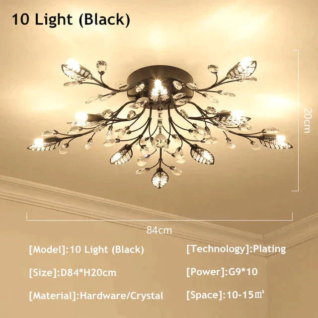 Modern Ceiling Light For Living Room Led Crystal Ceiling Lamp Bedroom Crystal Lamps Dining Gold Loft Lighting Crystal Fixtures