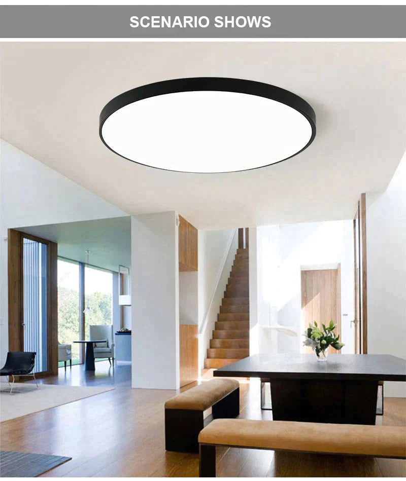 LED Ceiling Light Acryl Alloy Modern Lamp Living Room Lighting Round & Square 3CM Super Thin LED Light for Bedroom Kitchen